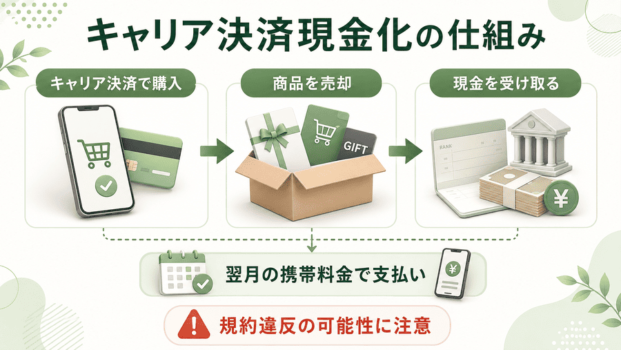キャリア決済現金化とは?仕組みをわかりやすく解説