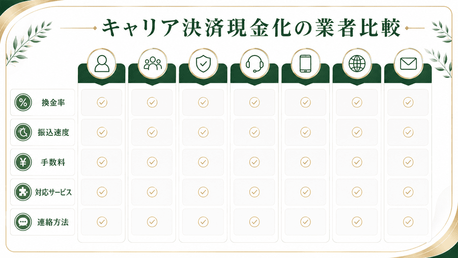 キャリア決済現金化のおすすめ業者を比較