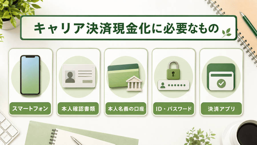 キャリア決済現金化に必要なもの