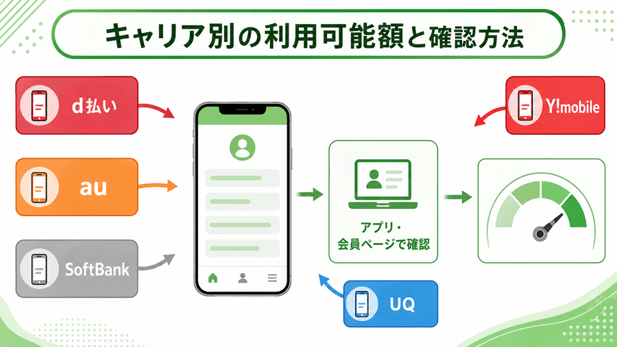 【キャリア別】利用可能額の確認方法と現金化の流れ