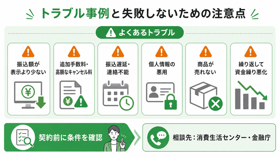 トラブル事例と失敗しないための注意点