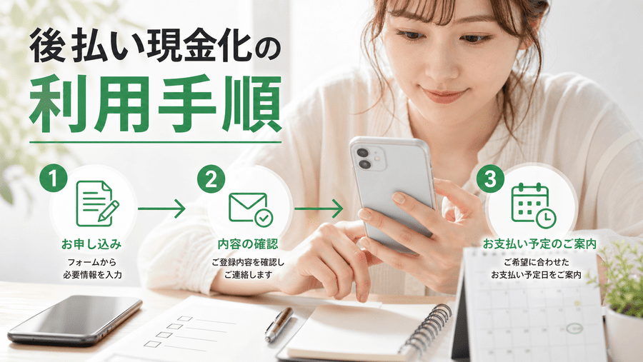後払い現金化の利用手順