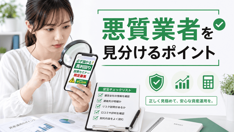 悪質業者を見分けるポイント