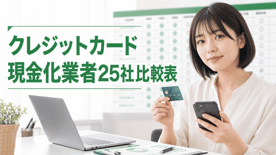 クレジットカード現金化業者25社比較表