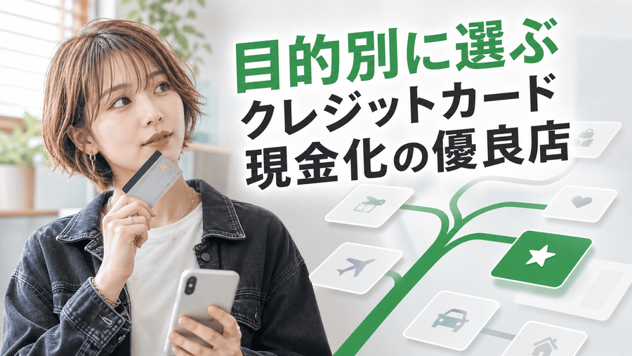 目的別に選ぶクレジットカード現金化の優良店