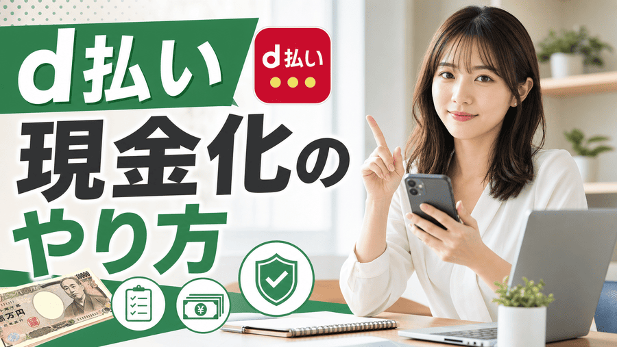 d払い現金化のやり方を解説！即日で現金を用意する方法と安全な業者の選び方