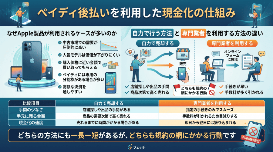 ペイディ後払いを利用した現金化の仕組み