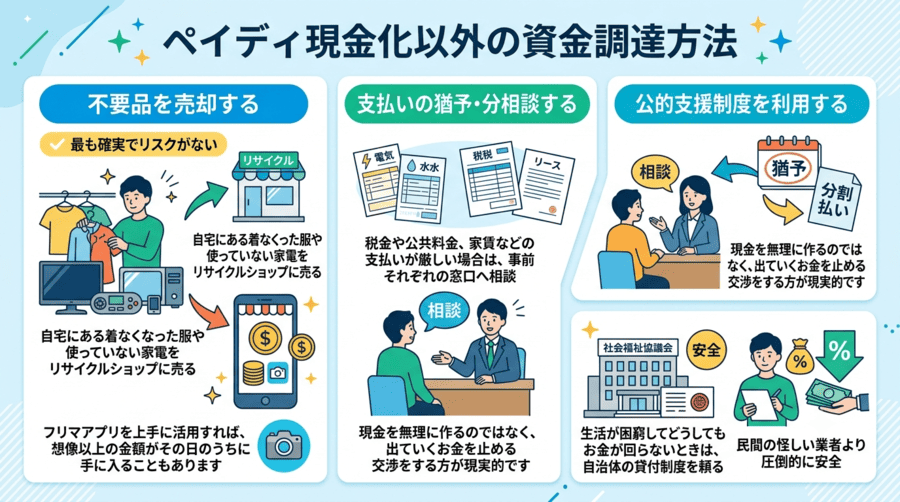 ペイディ現金化以外の資金調達方法