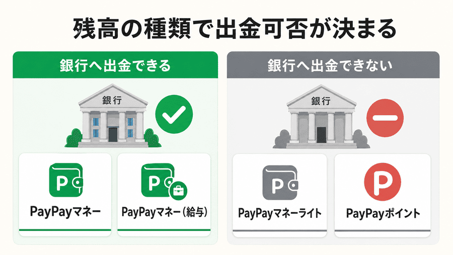 PayPay残高は現金化できる？種類別の結論