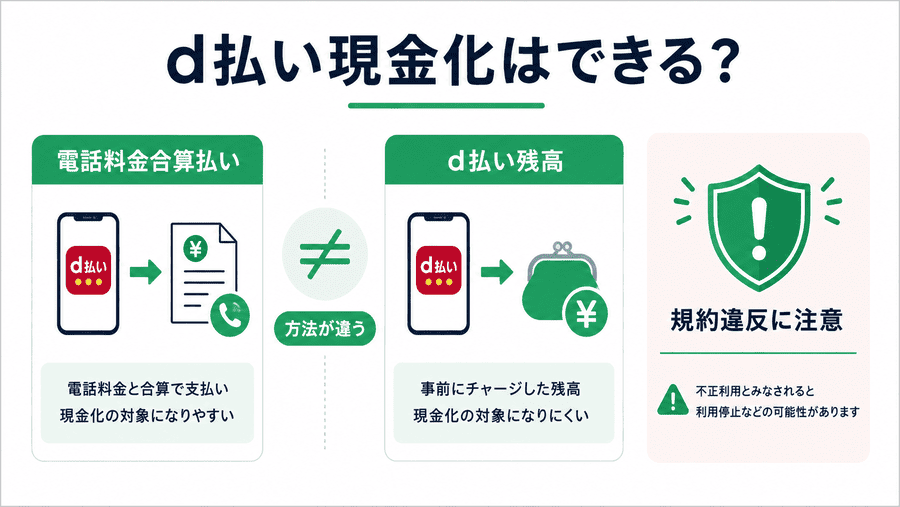 d払い現金化はできる？まず結論から解説