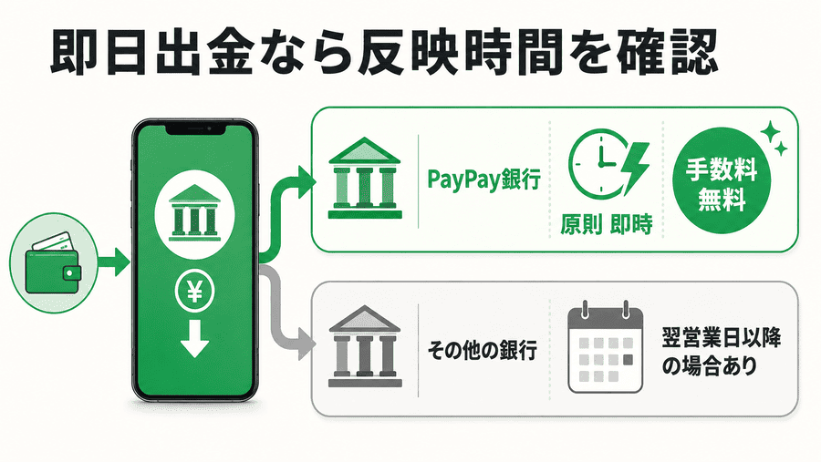 PayPayを即日現金化するならPayPay銀行が早い