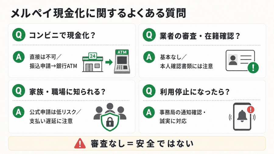 メルペイ現金化に関するよくある質問